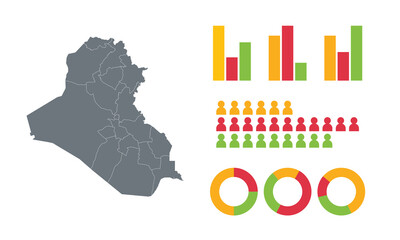 Detailed Map Infographic of Iraq