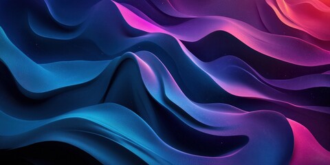 Fototapeta premium Vibrant Abstract Waves: A Creative Exploration of Colorful Flowing Textures and Forms