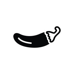 Black solid icon for chili