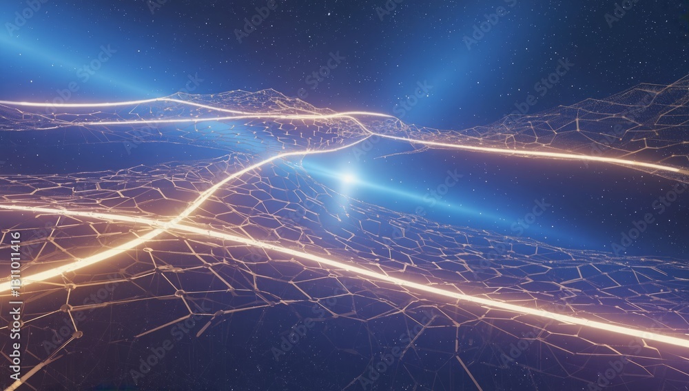 Poster cosmic network pathways in deep space