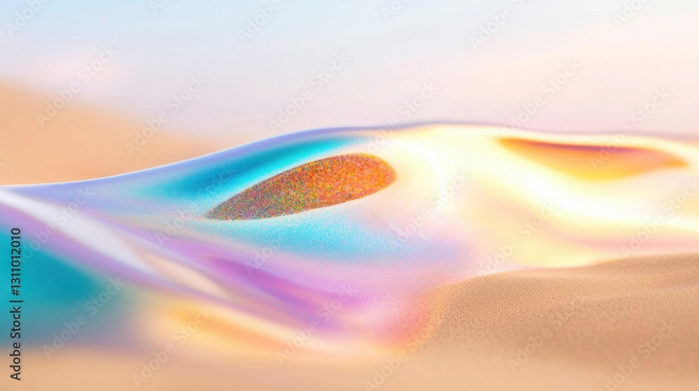 Poster abstract colorful design on smooth surface in natural environment