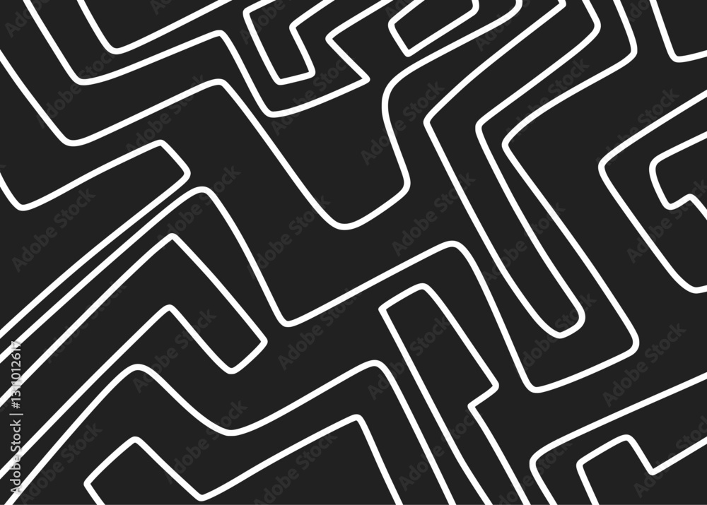 Poster minimalist background with seamless maze line pattern