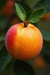 Perfectly ripe apricot, velvety orange skin, ready for harvest , vibrant, vitamin, summer