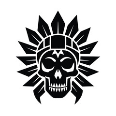 Skull Silhouette Vector Design.