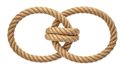 Obraz premium ntertwined Rope Loops with a Central Knot