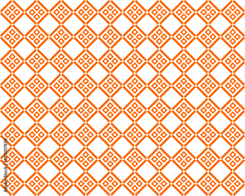 Poster orange square pattern vector design