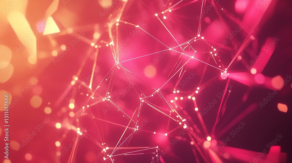 Poster futuristic design dark abstract polygonal background with connecting points and lines concept abstra