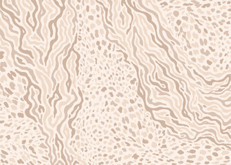 Leopard pattern design with zebra stripes. Animal print vector illustration background. Wildlife fur skin design illustration for web, home decor, fashion, surface, graphic design