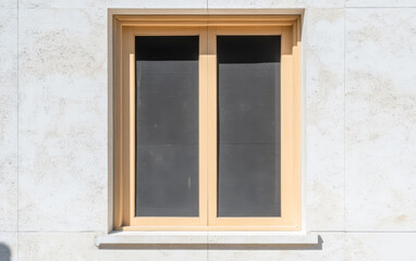 Fototapeta premium Modern window design on a minimalist building exterior during daylight
