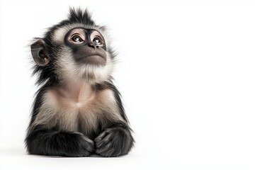 Fototapeta premium Monkey isolated on white background.