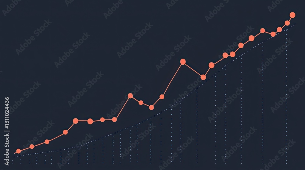 Poster a clean image of an upward trajectory graph, showcasing corporate growth, with ample space for addin