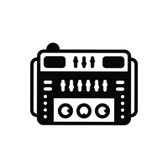 Black solid icon for mastering