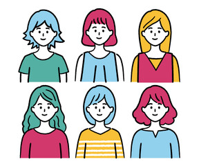 女性　イラスト　セット
