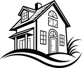 Skyline Keys Elegant Realty Logo Concept