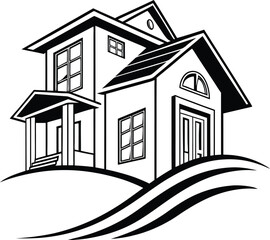 Skyline Keys Elegant Realty Logo Concept