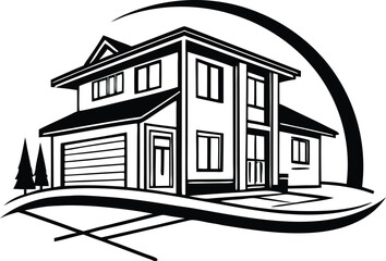 Skyline Keys Elegant Realty Logo Concept