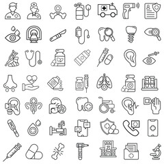 Medicine And Healthcare Icon Set. pill icon set. Medicament and pharmaceutical symbol. medical design element.