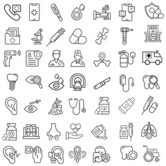 Medicine And Healthcare Icon Set. pill icon set. Medicament and pharmaceutical symbol. medical design element.