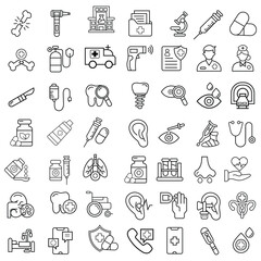 Medicine And Healthcare Icon Set. pill icon set. Medicament and pharmaceutical symbol. medical design element.