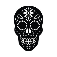 Skull Silhouette Vector Design.