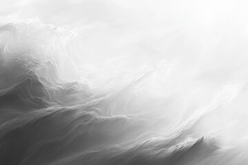 Obraz premium Cloudscape in Monochrome: Abstract, ethereal clouds creating a dramatic and textured monochromatic skyscape. Evoking a sense of wonder and calm. 