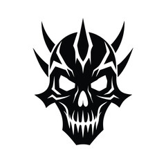 Skull Silhouette Vector Design.