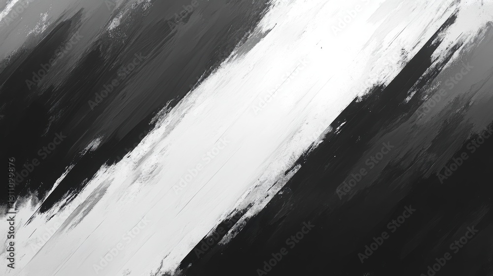 Poster artistic brushstrokes: a striking image of dynamic brushstrokes, combining shades of gray to create 