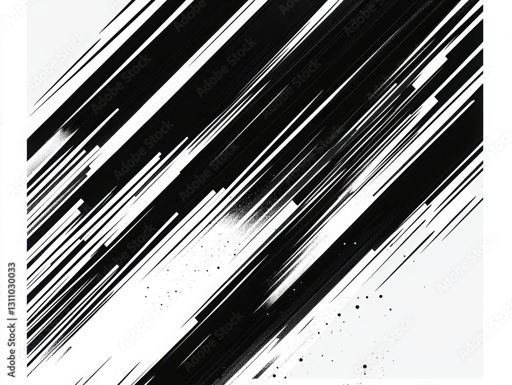 Poster abstract diagonal lines: a dynamic composition of black diagonal lines intersecting on a bright back
