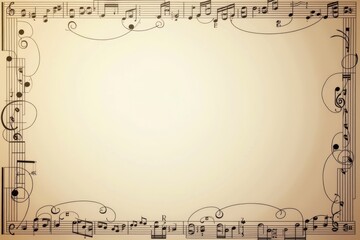 Musical notes create an elegant border design