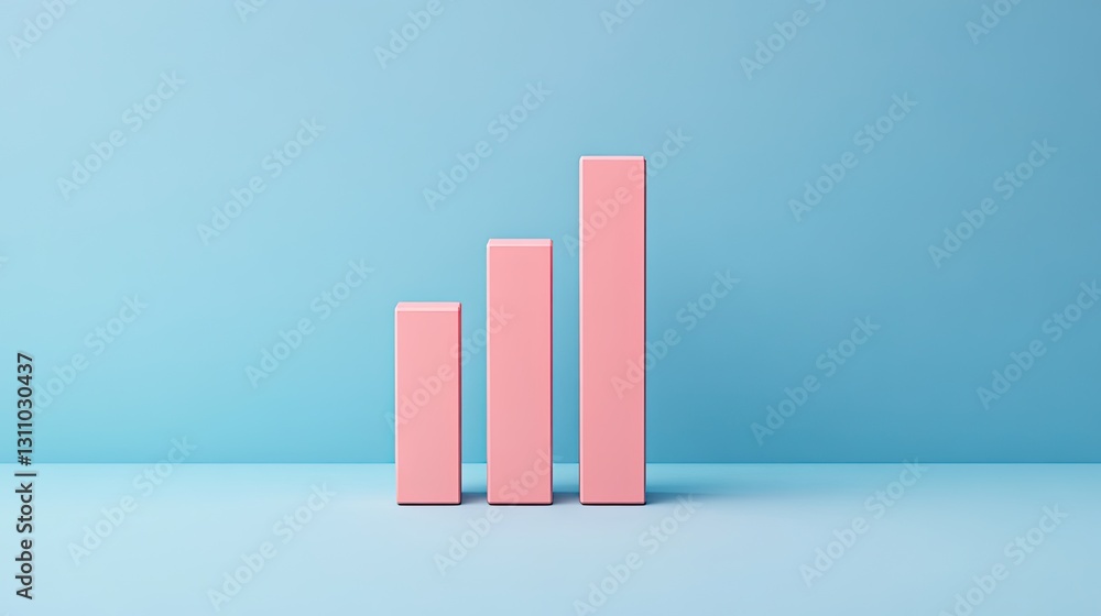 Poster a minimalist view of a bar graph showing consistent revenue growth, ideal for corporate use, with sp