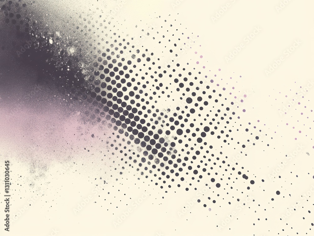 Poster abstract halftone dots composition: a modern digital art piece featuring a dynamic halftone pattern 