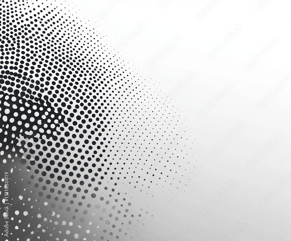 Poster dot pattern abstract: an abstract composition with a dynamic dot pattern gradient, creating a sense 