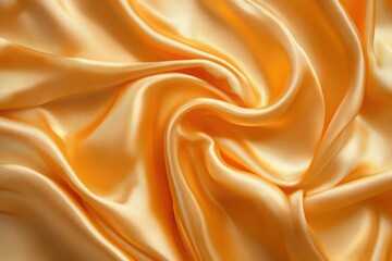 Obraz premium Golden Silk Texture: A luxurious close-up shot of swirling golden silk, the smooth fabric catching the light, and reflecting a beautiful soft glow, emphasizing texture and elegance.