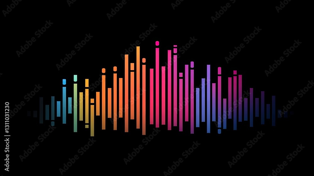 Aufkleber a professional bar chart with vertical bars in a digital style, showing a positive trend, with surro