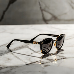 Designer Sunglasses on Marble Slab
