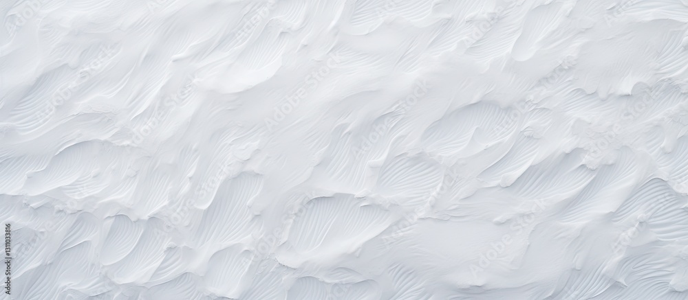 Poster snowy white textured background with soft undulating patterns and ample negative space for design ap