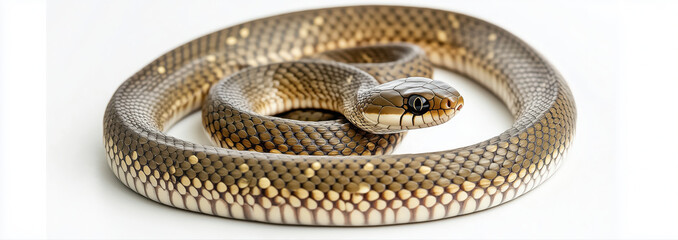 Fototapeta premium Snake isolated on white background.