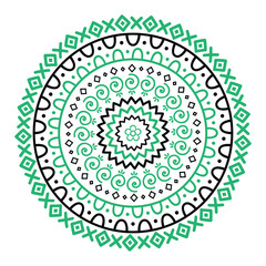 Floral Ornaments Colorful Mandala Illustration 