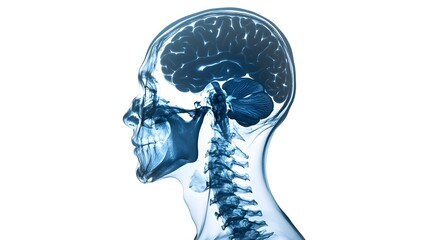 Human Head Anatomy X-ray Profile