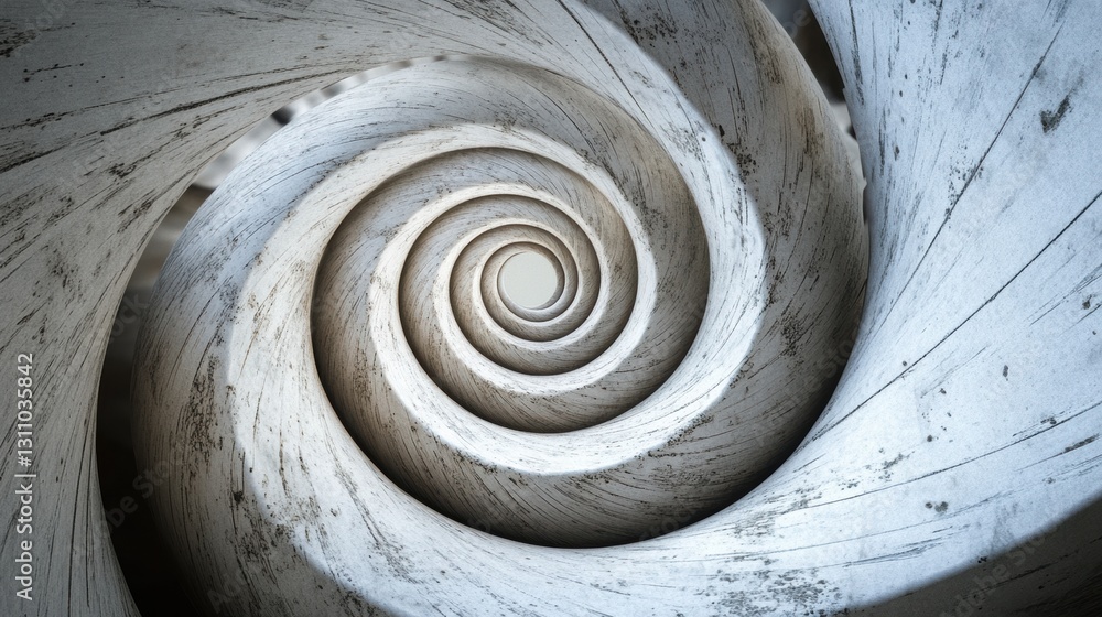 Poster intricate spiral: the image showcases a captivating spiral structure, with repeating pattern, leadin