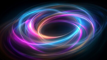 Obraz premium Neon Swirling Lights Abstract Background Dynamic Energy Modern Futuristic Design