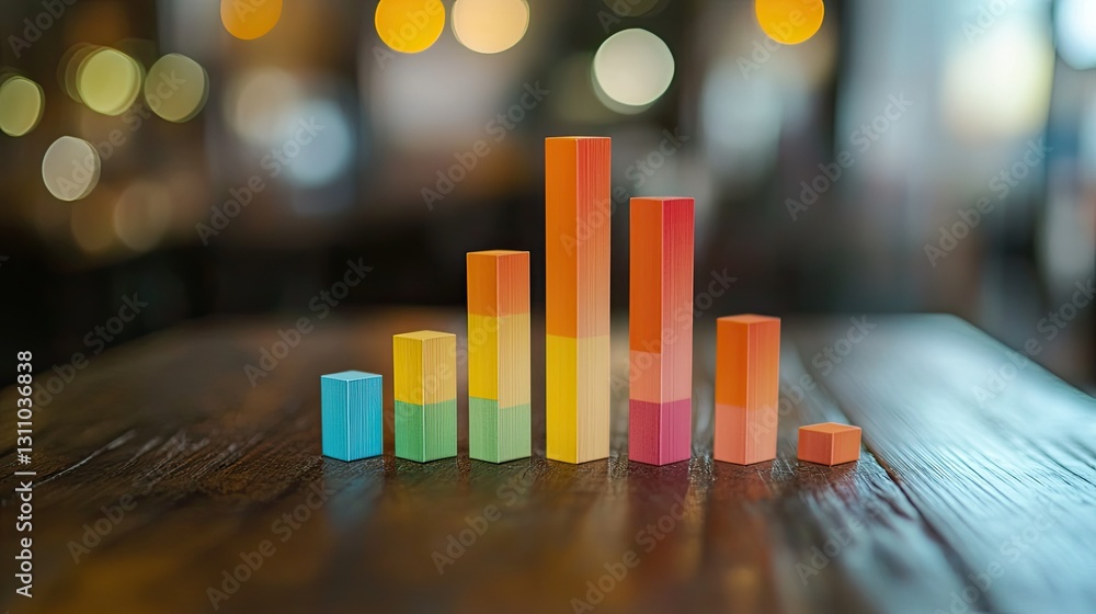 Poster a bar chart with clear labels on each ascending bar, leaving ample copy space for further details or