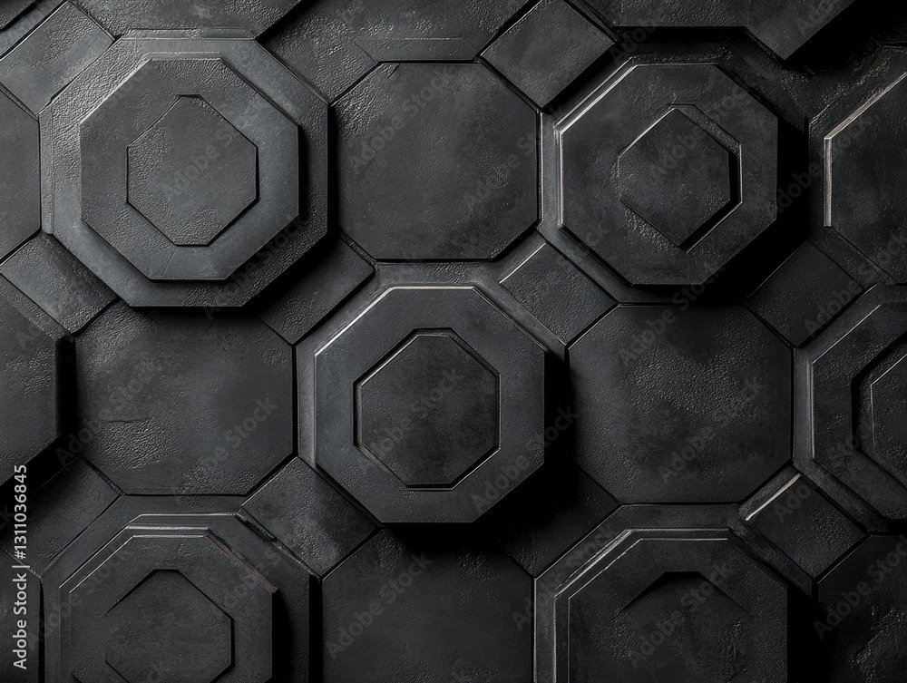 Poster geometric texture: a captivating close-up of a dark, textured surface featuring an intricate arrange
