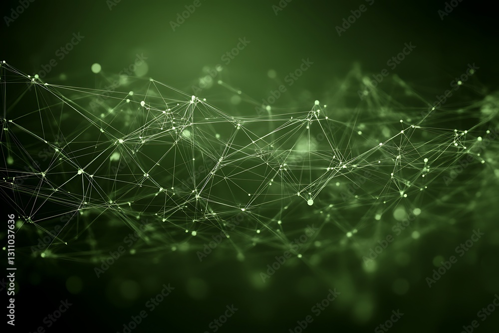 Aufkleber complex green network connection concept for digital technologies
