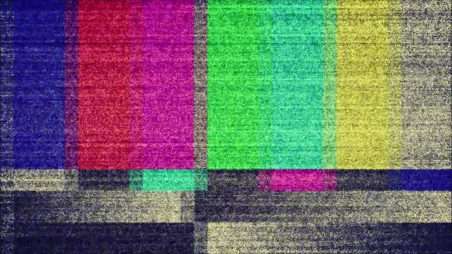 TV Color Bars Test Screen 4k slow motion background video