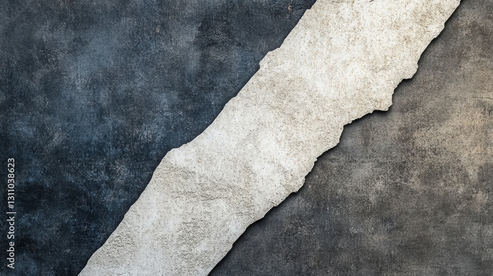 Poster torn grunge background: the raw textures of torn paper revealing a lighter layer behind it, create a