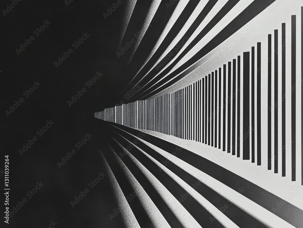 Poster architectural abstract: an abstract perspective of modern architecture, featuring stark contrasts of