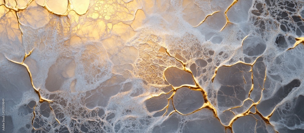 Aufkleber elegant marble backdrop with delicate gold veining and soft lighting, creating a luxurious atmospher