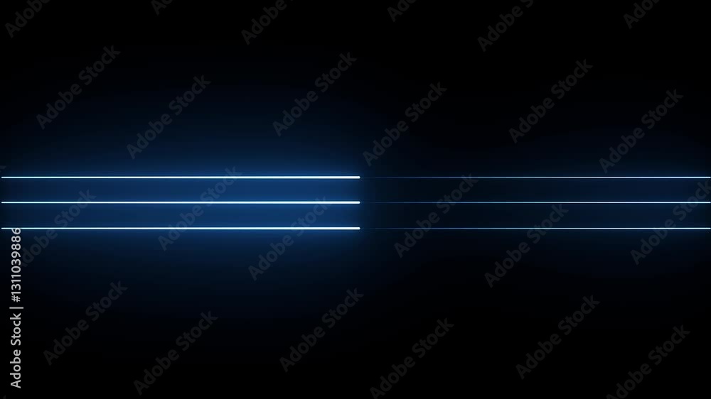 Poster glowing neon line animatiom on black background. abstract light effect element design