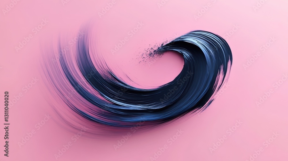 Poster abstract wave brushstroke: a dynamic and artistic interpretation of a wave, rendered with expressive